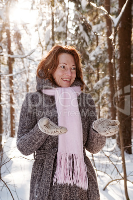 Woman in forest