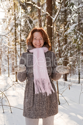 Woman in forest