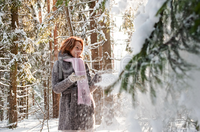 Woman in forest