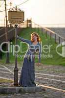 Women on the tram stop