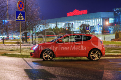 Car at evening