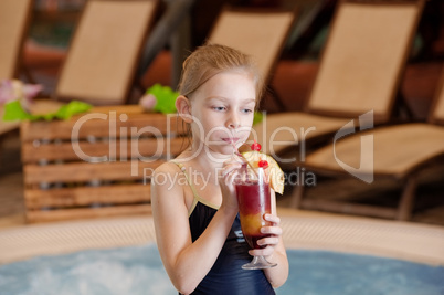 Girl with glass of coctail