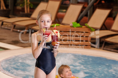 Children in swimming-pool