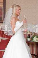 Bride with glass