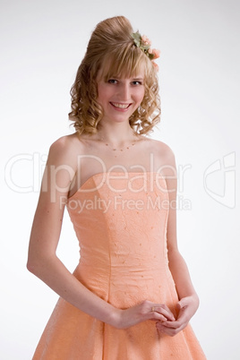 Beautiful bride in cream dress 2.