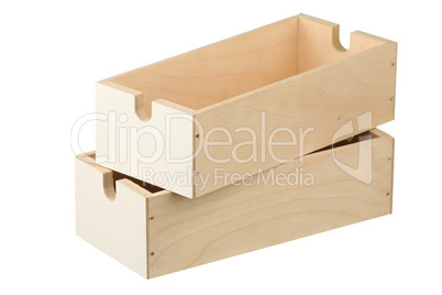 Two wooden boxes