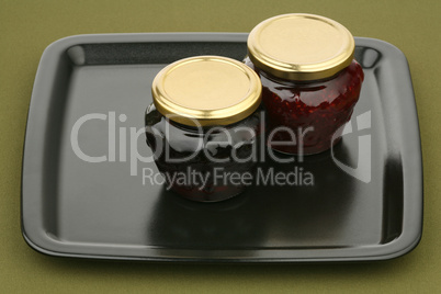 Two jars of jam
