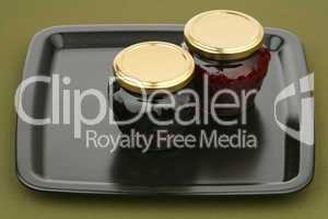 Two jars of jam