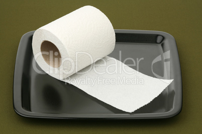 Roll paper on a tray