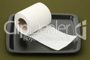 Roll paper on a tray