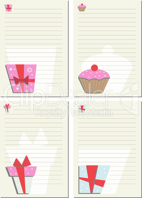 Template for note paper set 1