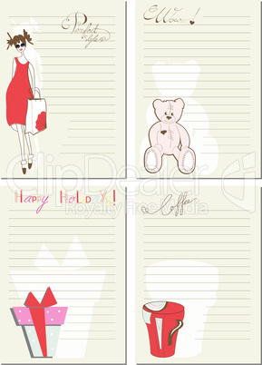 Template for note paper set 2