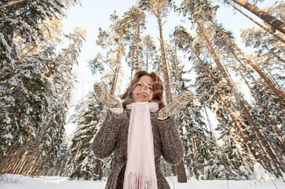 Woman in forest