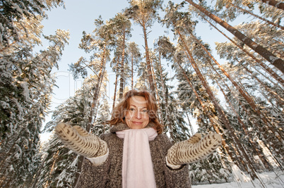 Woman in forest