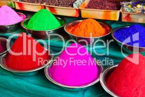 Indische Pulverfarben, Indian coloured powders