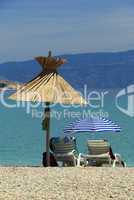 Sonnenschirm und Liegestuhl - sun umbrella and     beach chair 03