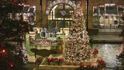 Mall with Christmas lights