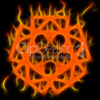 Abstract of mystery pentagram-symbol