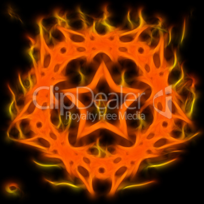 Abstract of mystery pentagram-symbol