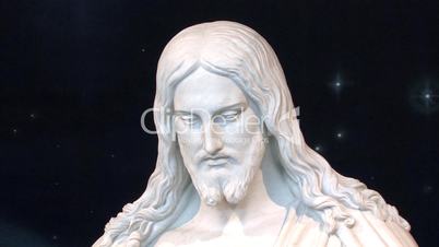 Christ pan face to hand