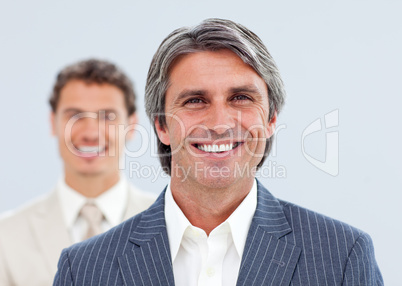 Portrait of two smiling businessmen