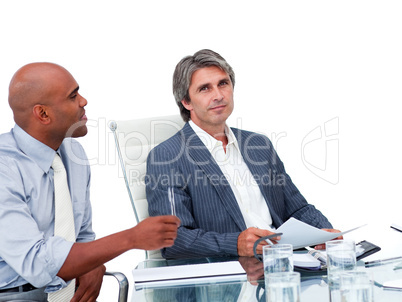 businessmen having a meeting
