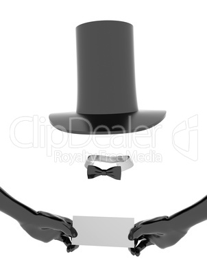 magician hat and gloves