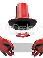 magician hat and gloves