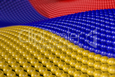 Wave of spheres in the colors of Armenia