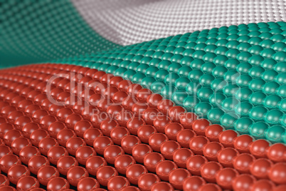 Wave of spheres in the colors of Bulgaria