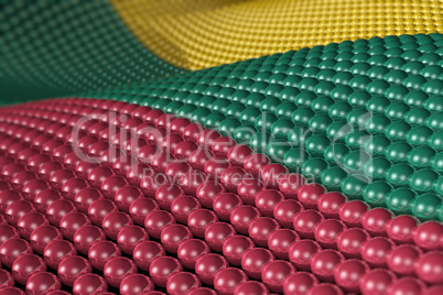 Wave of spheres in the colors of Lithuania