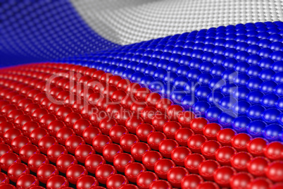 Wave of spheres in the colors of Russia