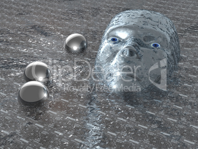 Head in the plasma - Abstract - 3D