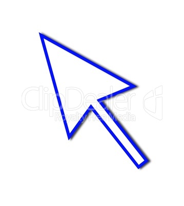 Cursor Arrow Mouse Blue Line