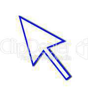 Cursor Arrow Mouse Blue Line
