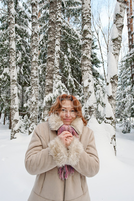 Woman in forest