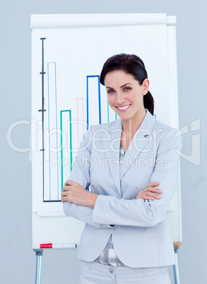 Ambitious businesswoman giving a presentation