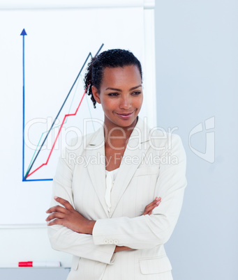 Ethnic businesswoman giving a presentation