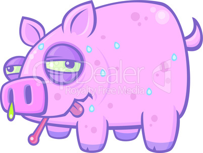Cartoon Swine Flu Pig