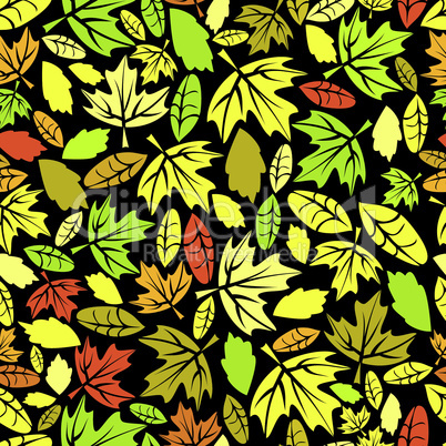 Autumn leaf colored seamless
