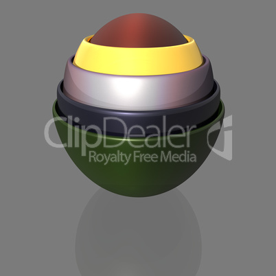 Easter Egg - stacked - isolated - 3D