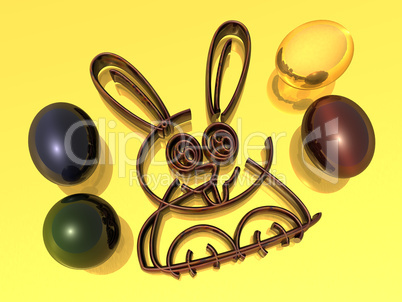 Easter Eggs - Rabbit - 3D