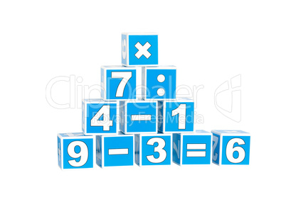 cubes with numbers