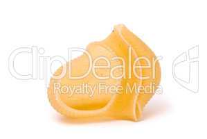 Raw italian pasta isolated on a studio white background