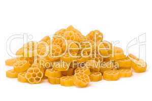 Raw italian pasta isolated on a studio white background