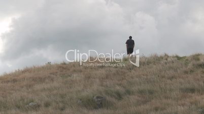 Man on a hill