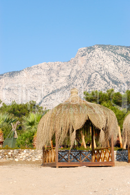 Hut on the beach, Antalya, Turkey