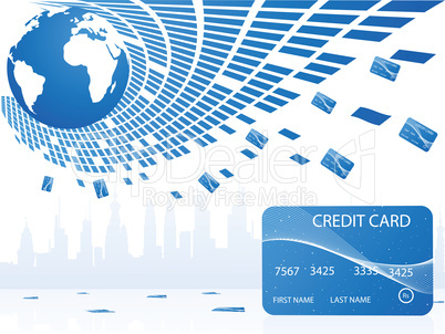 pool of credit cards around the globe