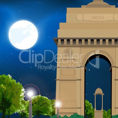 night India gate