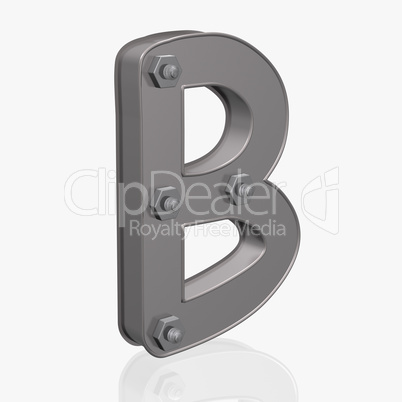 Alphabet - Metal - Letter B